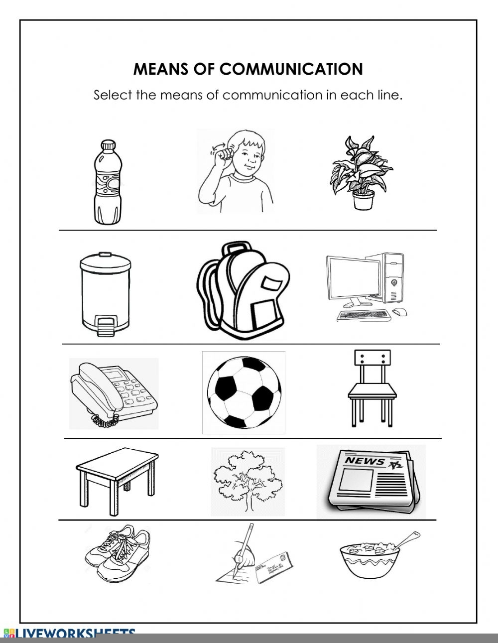 communication skills worksheets