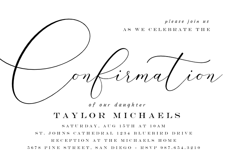 Confirmation Invites Templates