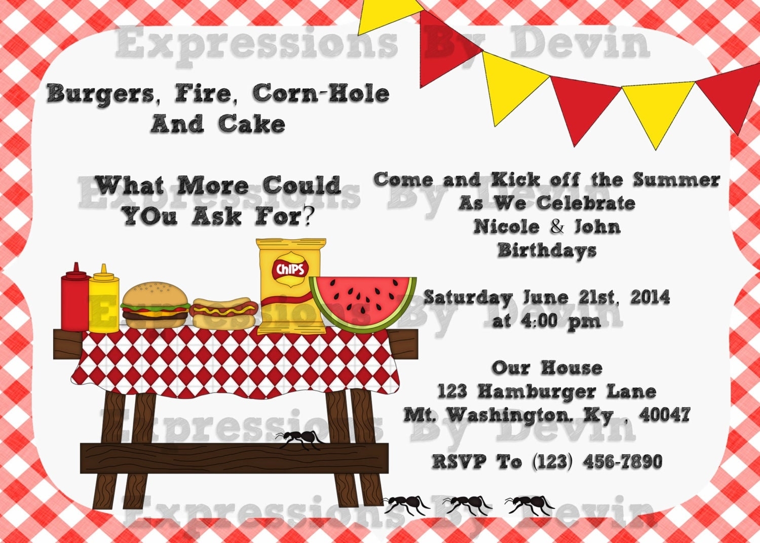 Cookout Invite Template