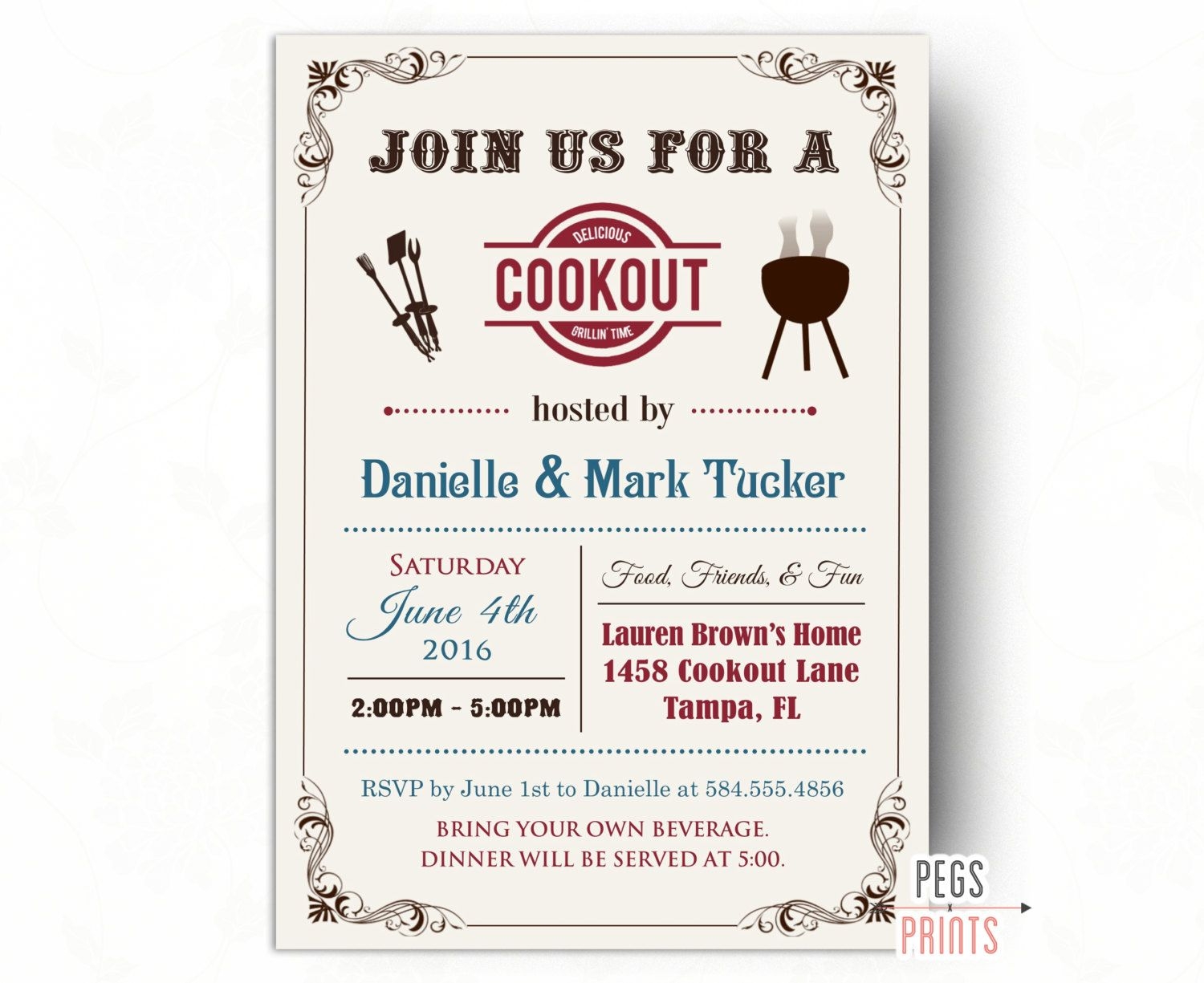 Cookout Invite Template Printable Word Searches