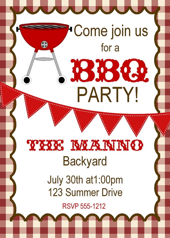 Cookout Invite Template