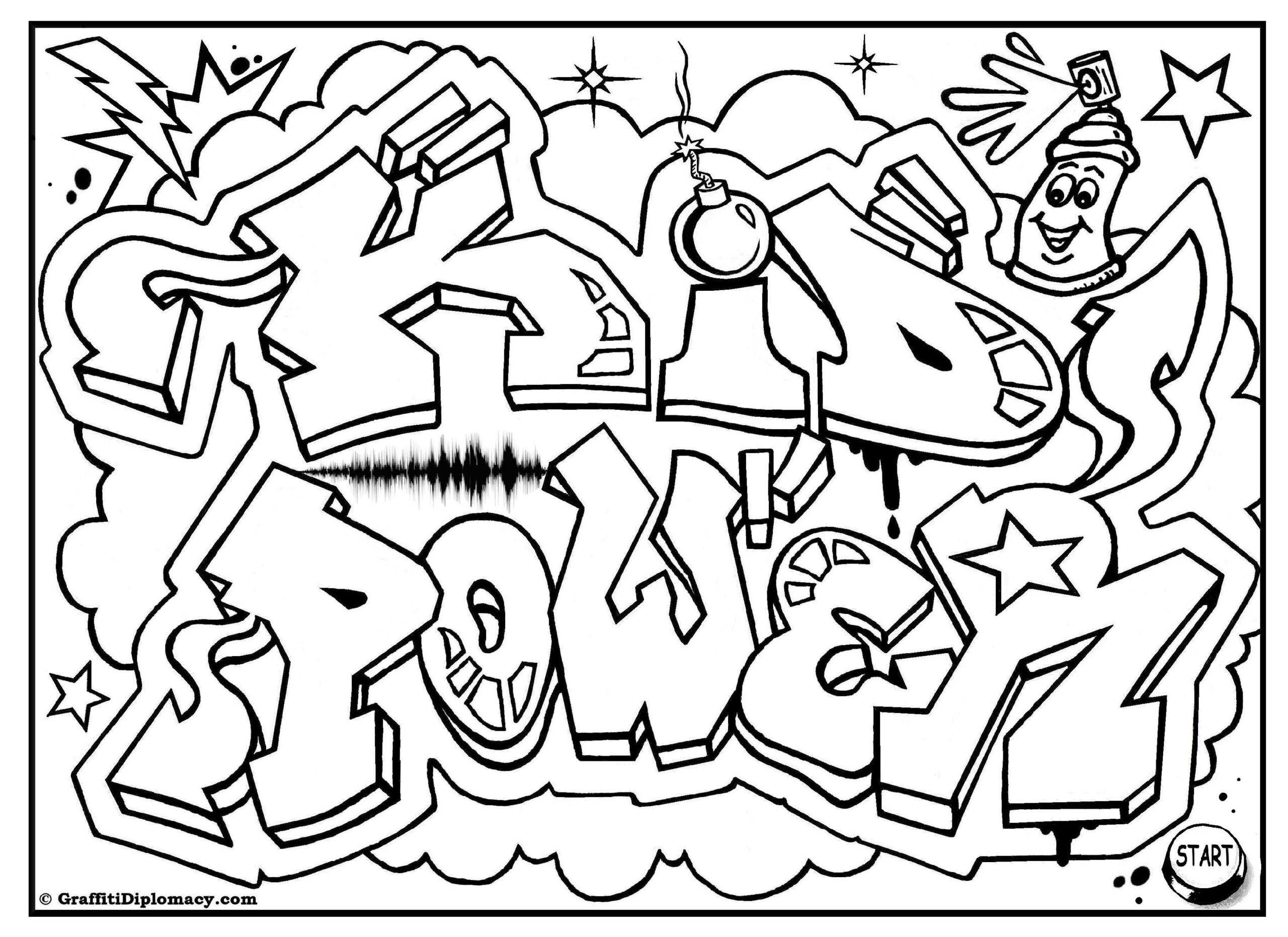 Graffiti Coloring Pages