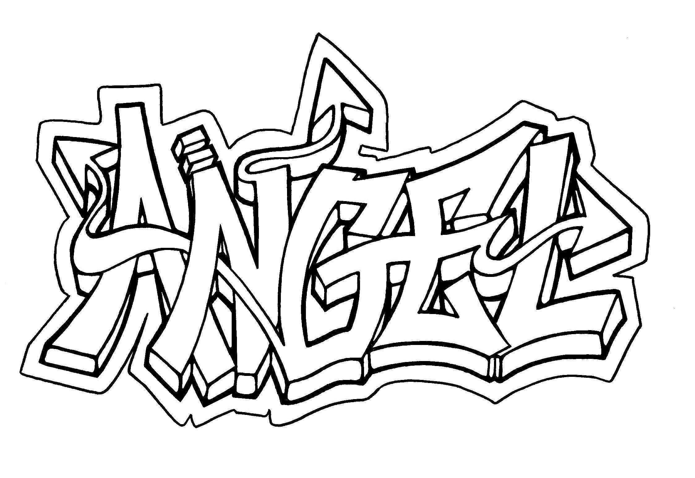 Cool Graffiti Coloring Pages Coloring Home