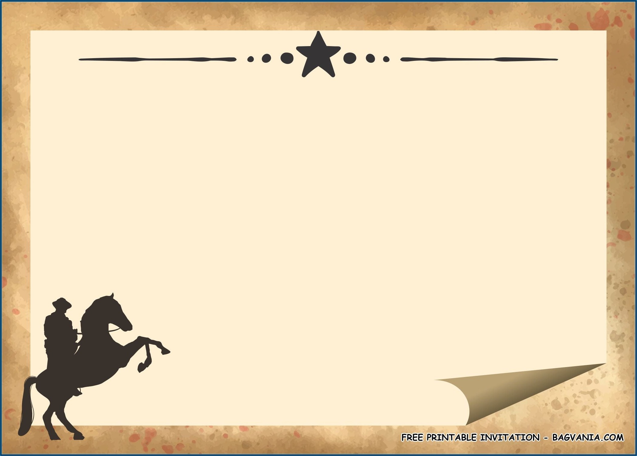 Cowboy Invitation Template Free Invitations Resume Examples pv9wJabK27