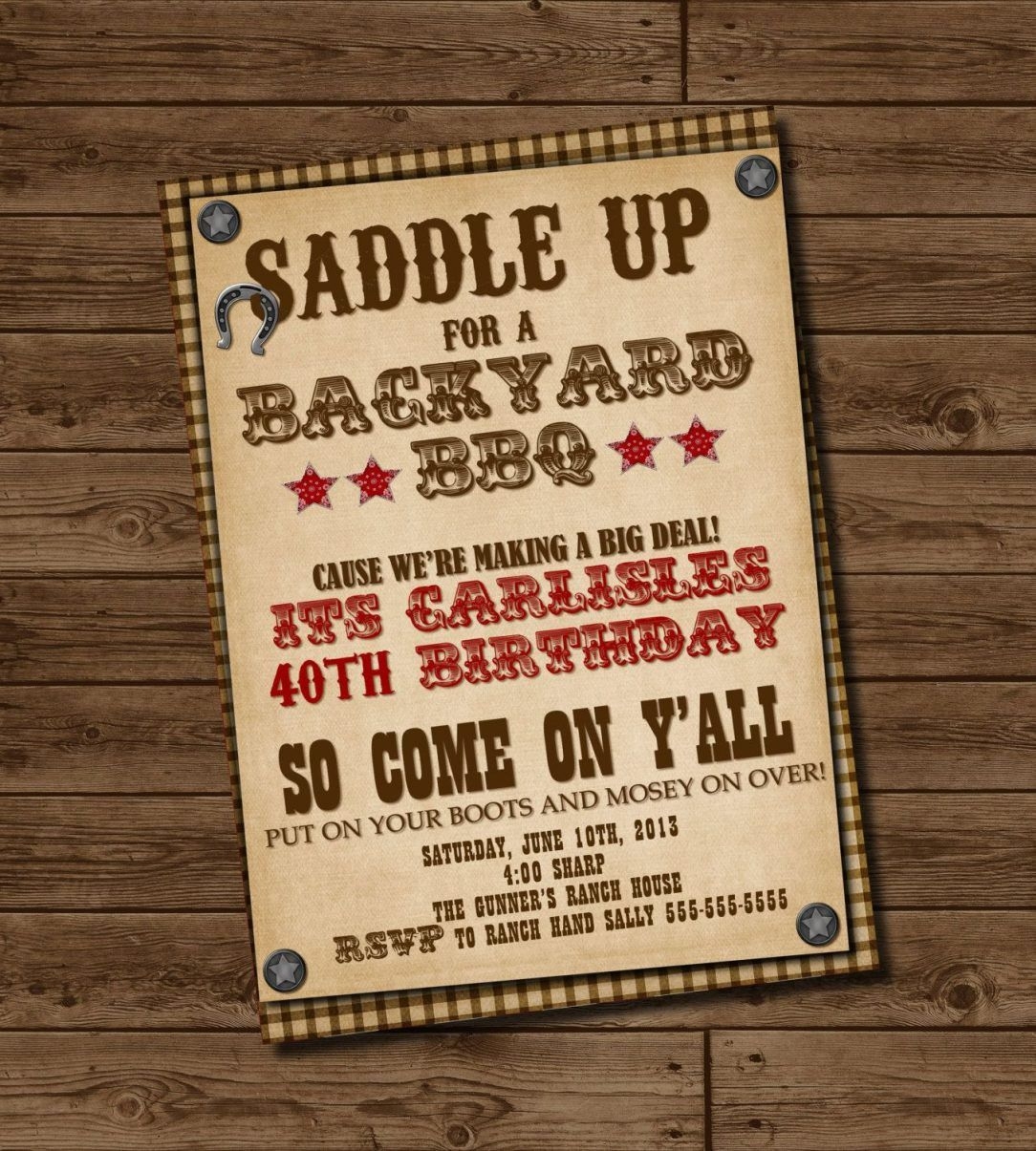 Cowboy Invitation Template Printable Word Searches