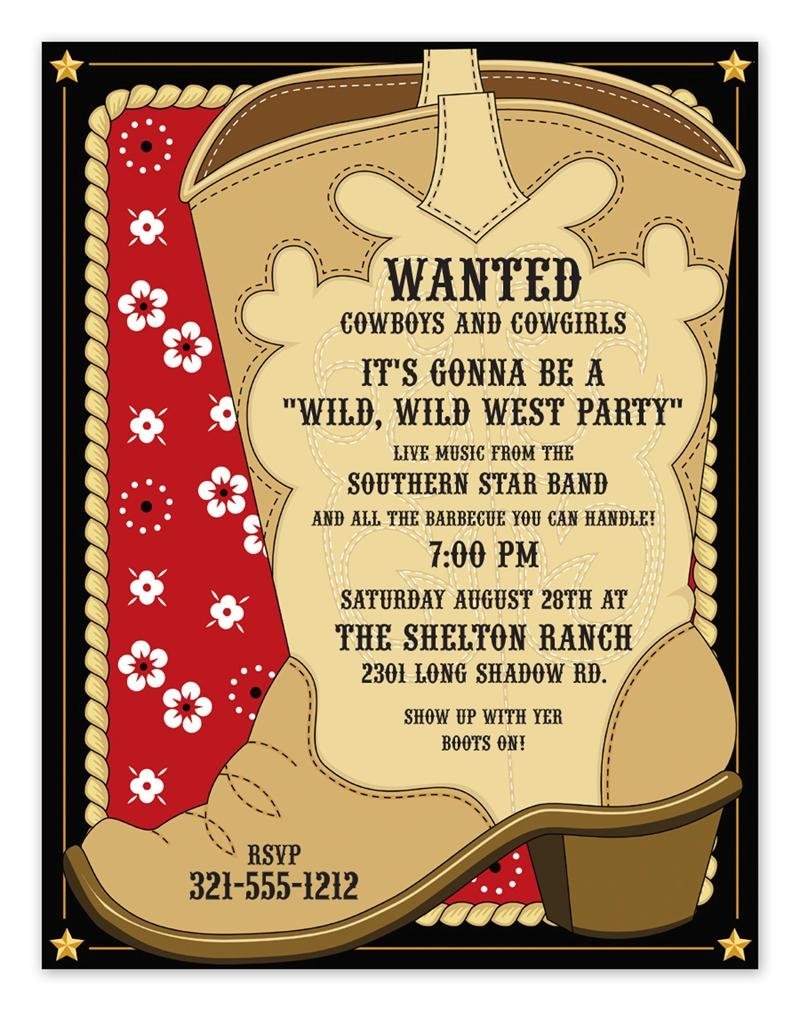 Cowboy Invite Template