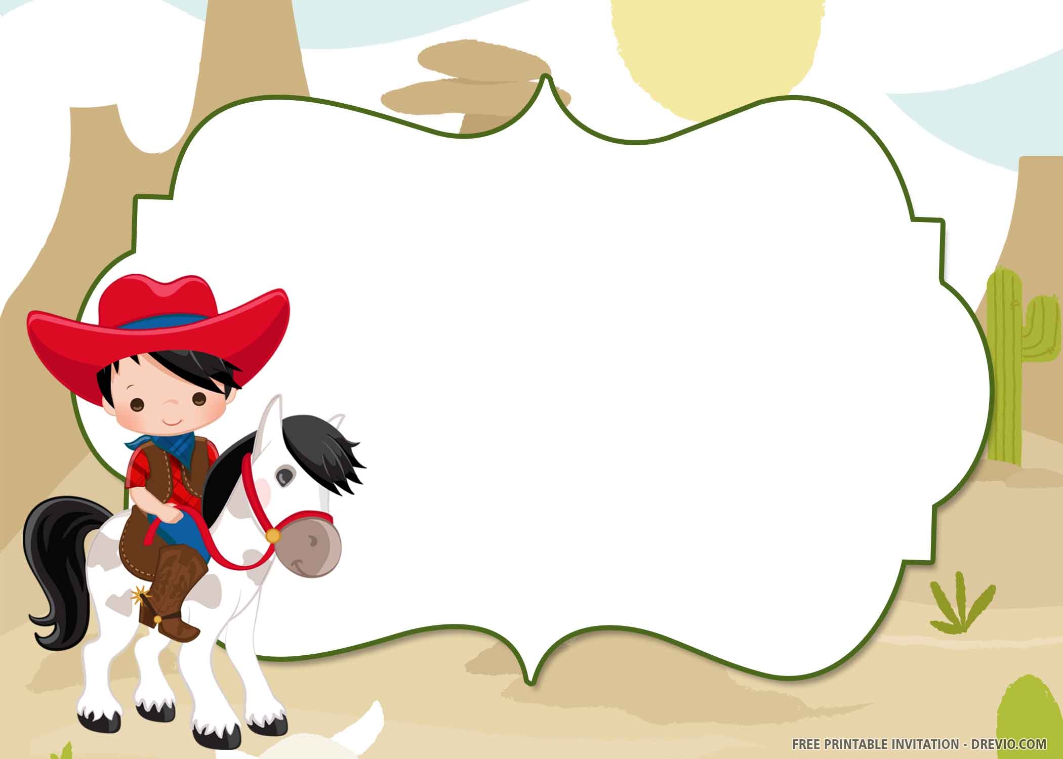 cowboy invite template