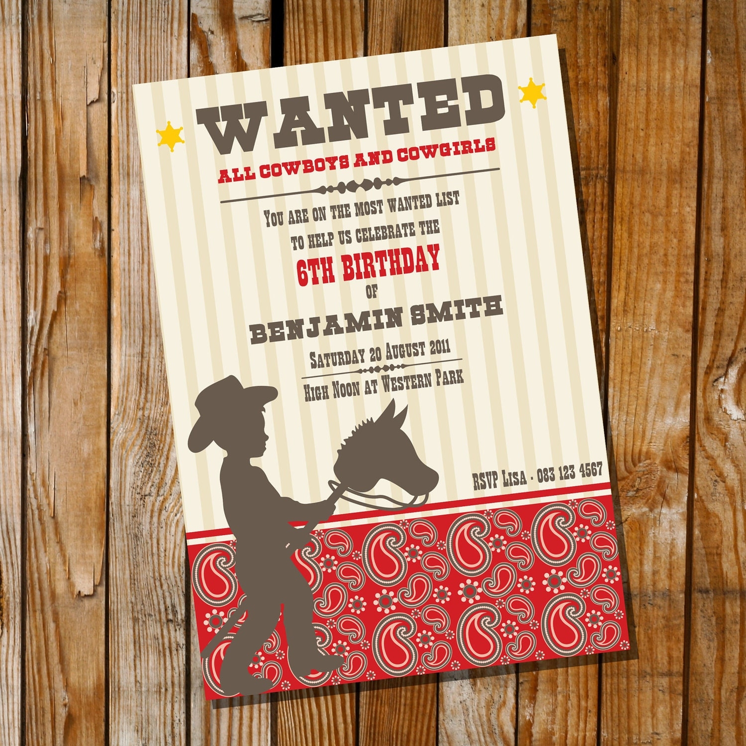 Cowboy Invite Template