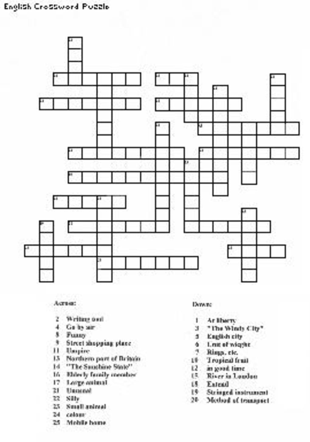 create your own crossword puzzle printable