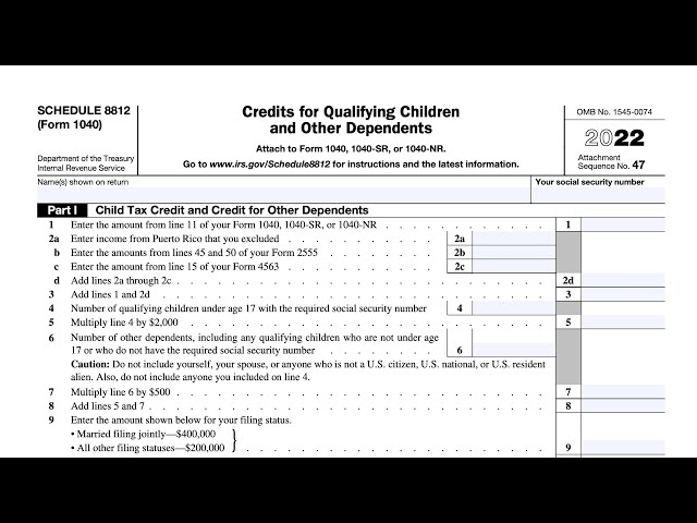 Credit Limit Worksheet A Walkthrough Schedule 8812 YouTube 