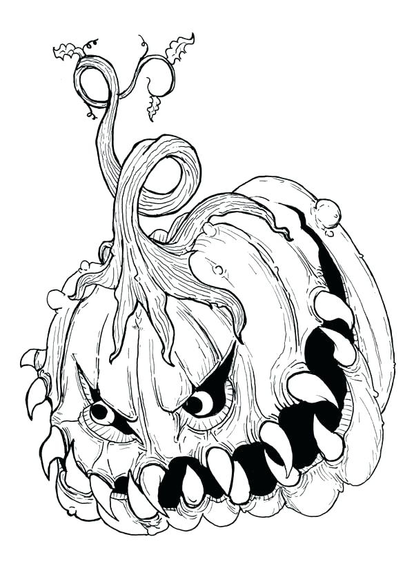 Creepy Halloween Coloring Pages