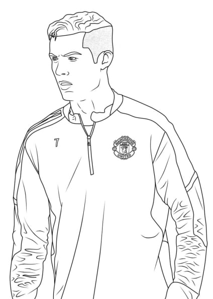 Cristiano Ronaldo Coloring Page For Children To Color Coloring Home