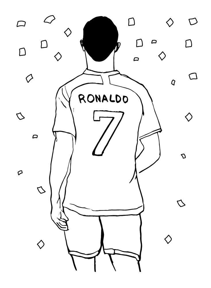 Cristiano Ronaldo Football Player Coloring Page Free Printable