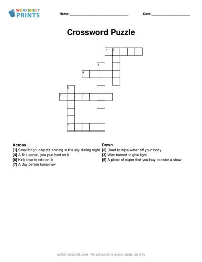 free printable crossword puzzle generator