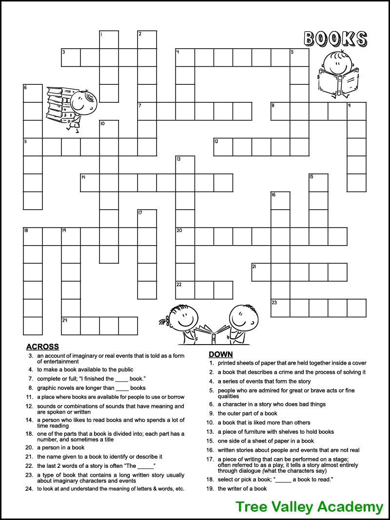 Crossword Puzzles For 4th Graders Printable Free Crossword Puzzles