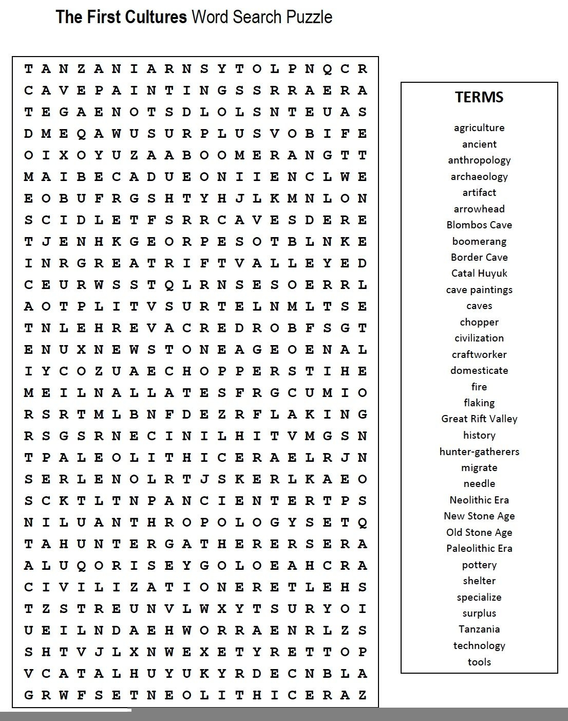 Crossword Puzzles Printable 7Th Grade Printable Crossword Puzzles