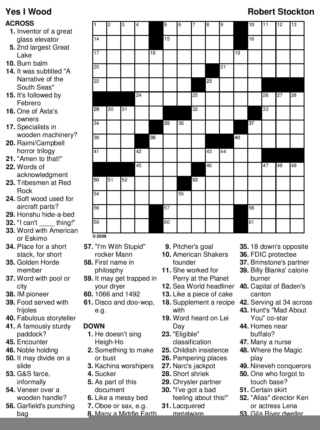 Crossword The Austin Chronicle Printable Crossword Puzzles 2019