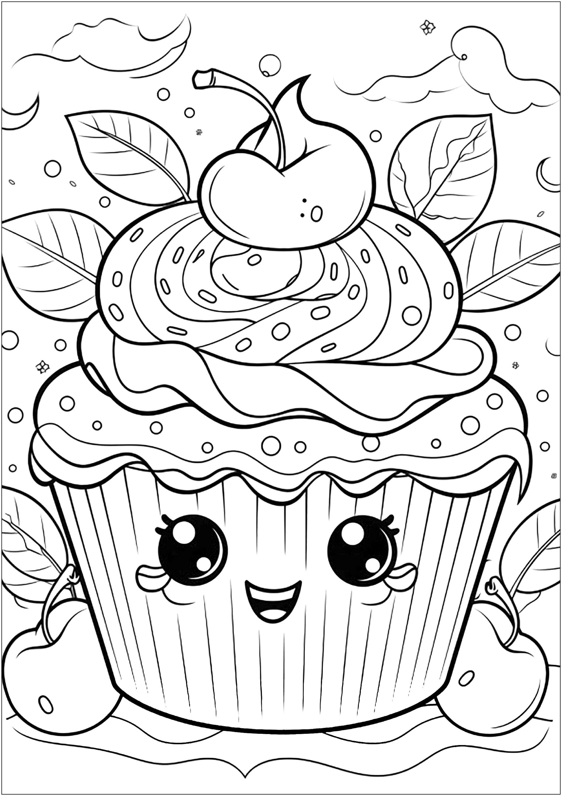 Color Page Cupcake