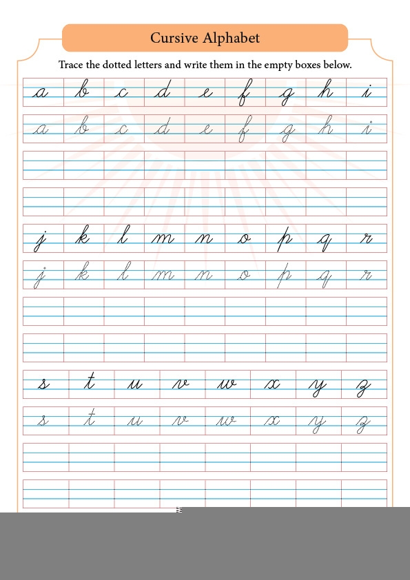 Cursive Handwriting Worksheets For Middle School Handwriting Worksheets