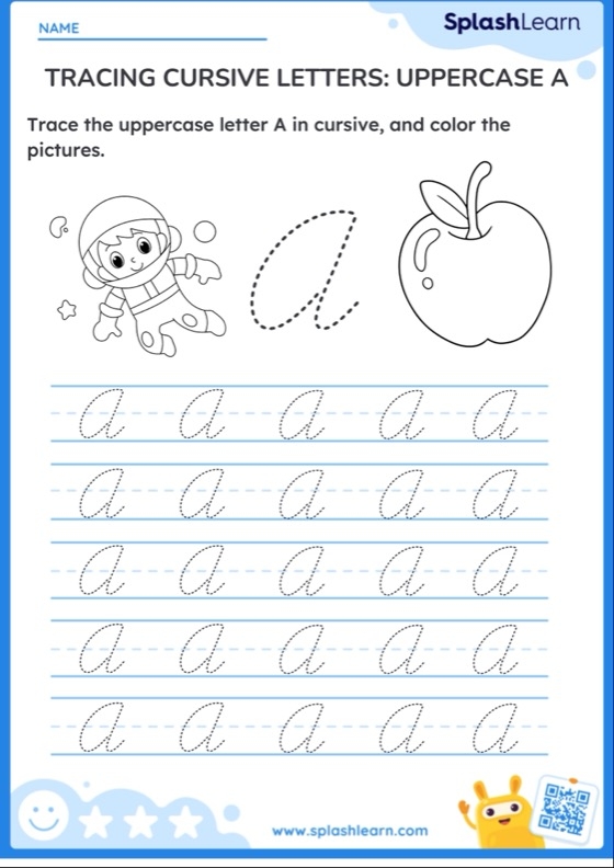 Cursive Uppercase Letter Tracing Worksheets Cursive 47 OFF