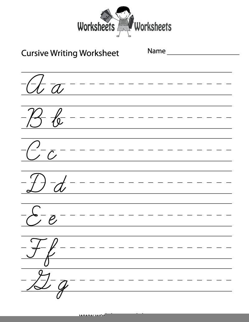 Cursive Writing Worksheets Printable Capital Letters Download