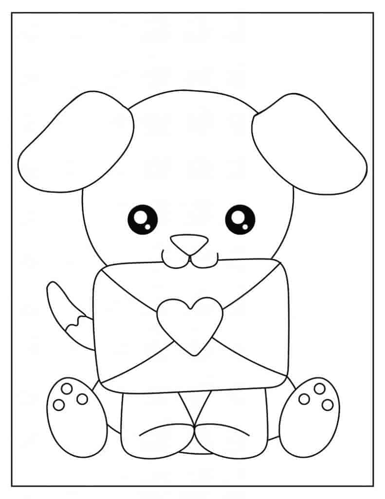 Cute Animal Coloring Pages For Valentine s Day The Organized Mom