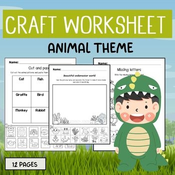 Cute Animal Craft Worksheets For Kindergarteners Convenient And Fun In 
