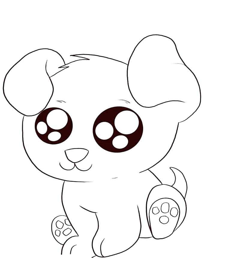 Cute Puppy Coloring Pages