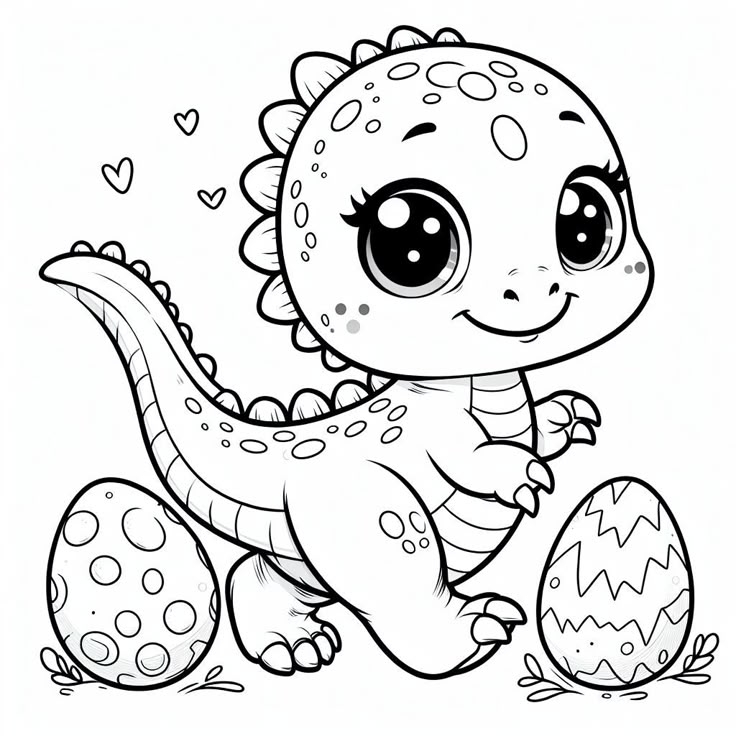 Cute Dinosaur Coloring Page Dinosaur Coloring Pages Coloring Pages