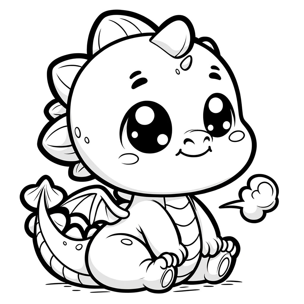 Cute Dragon Coloring Pages To Print Coloring Pages