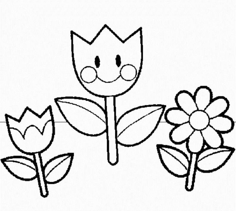 Cute Flower Coloring Pages Coloring Home