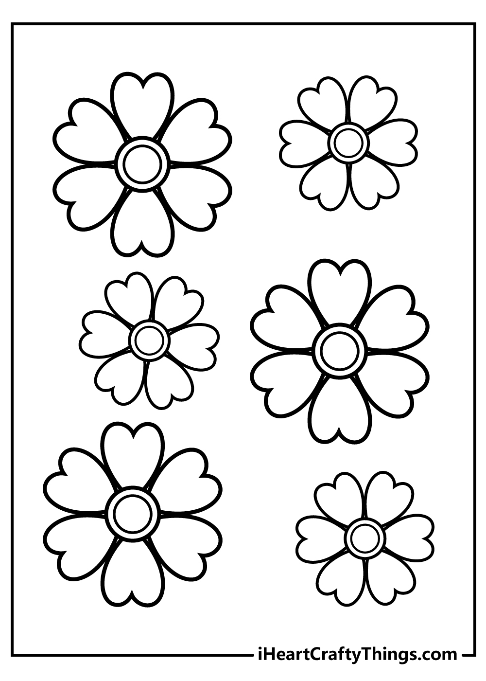 Cute Flower Coloring Pages Lightshery