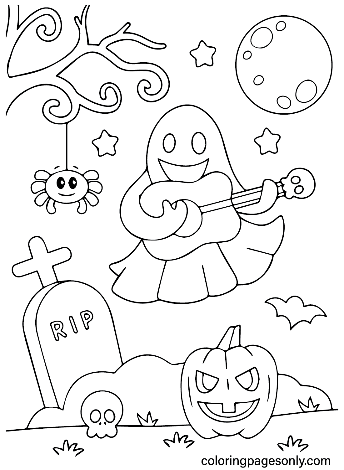 Cute Happy Halloween Coloring Page Free Printable Coloring Pages