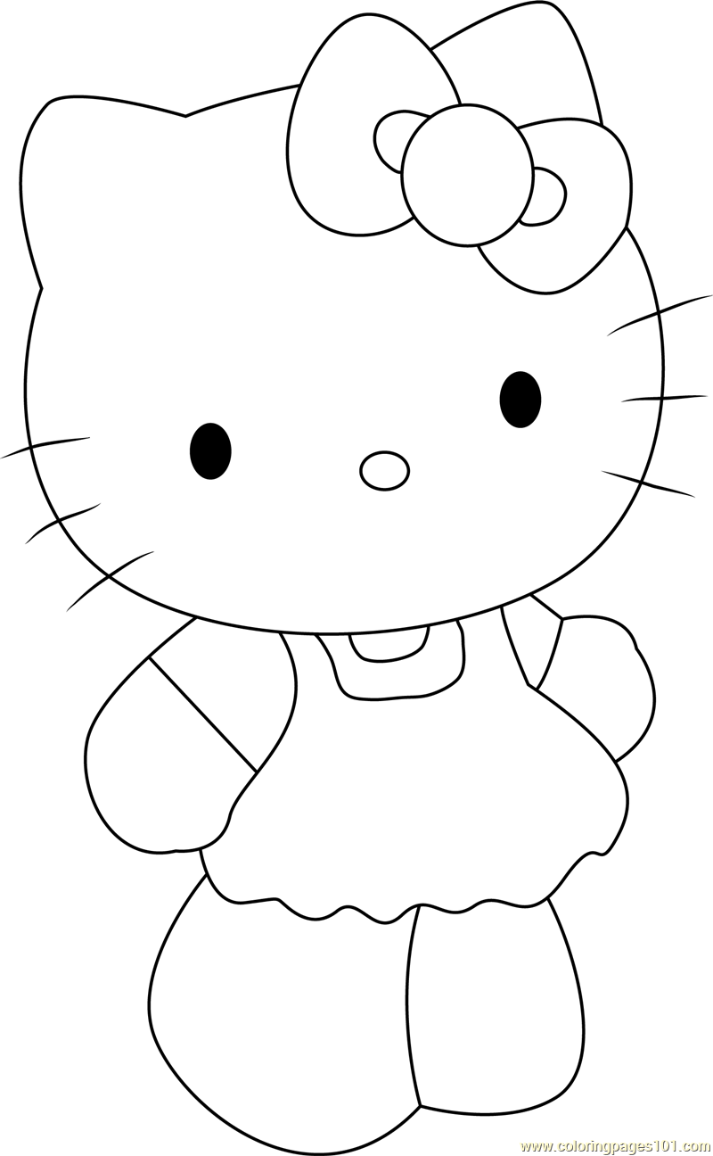free hello kitty printable coloring pages