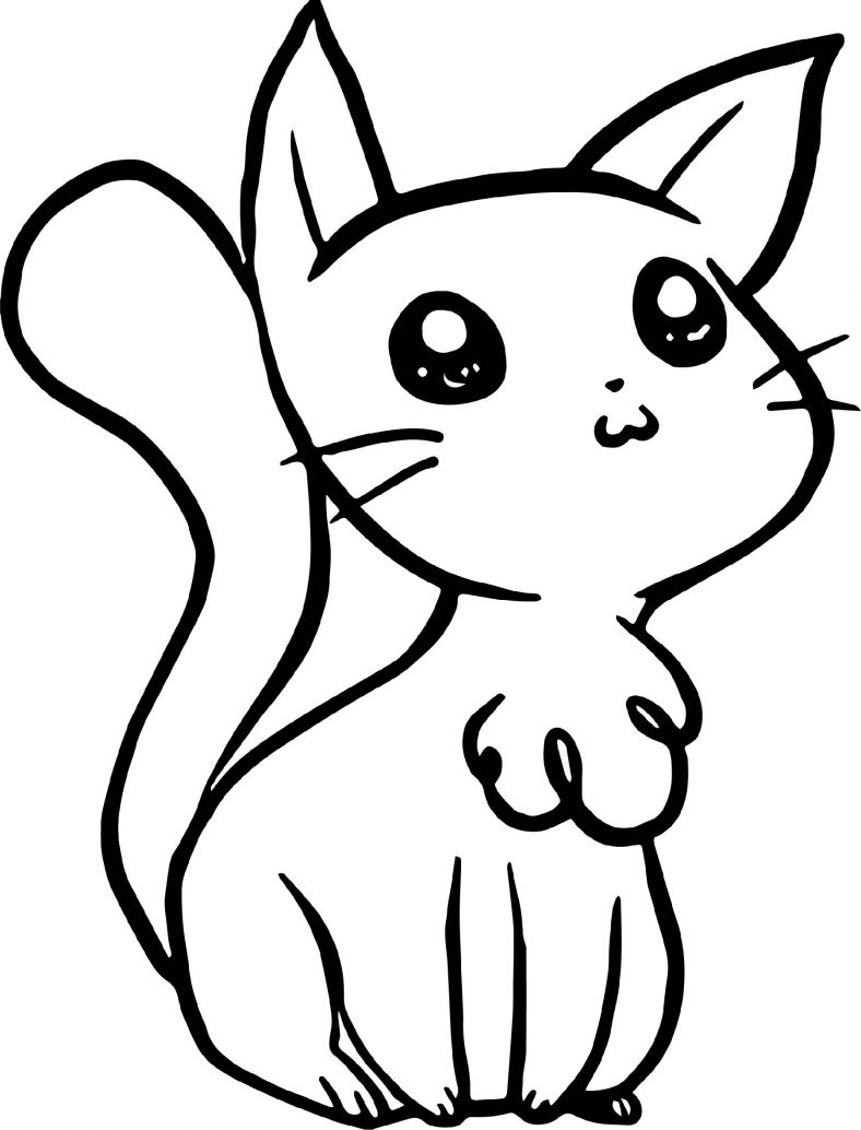 Cute Kitten Coloring Pages Coloring Pages