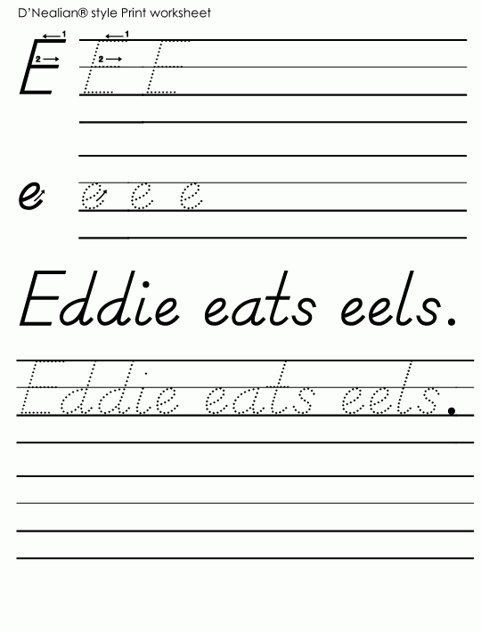 D Nealian Handwriting Worksheets Printable Worksheets Master
