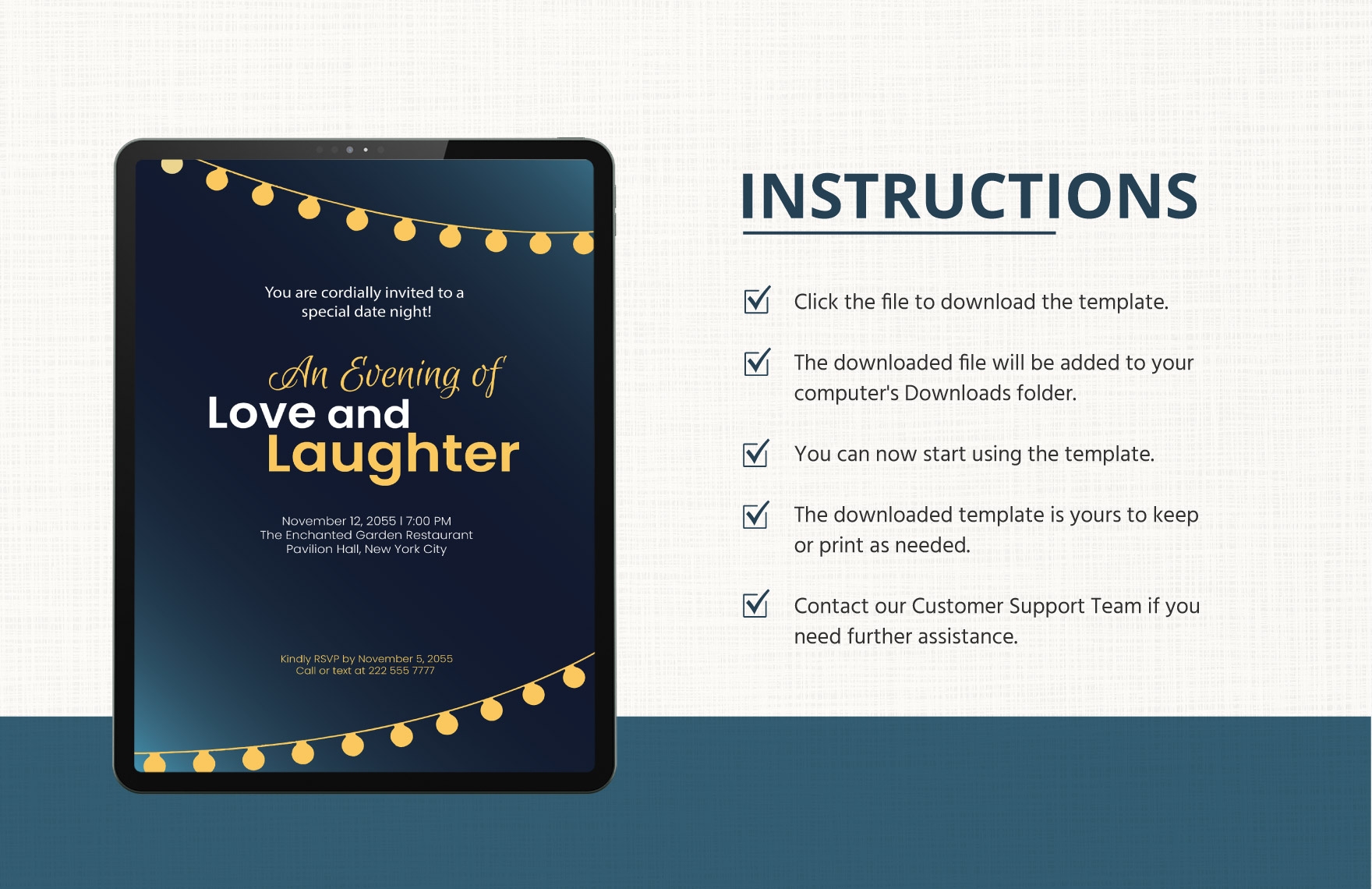 date night invitation template