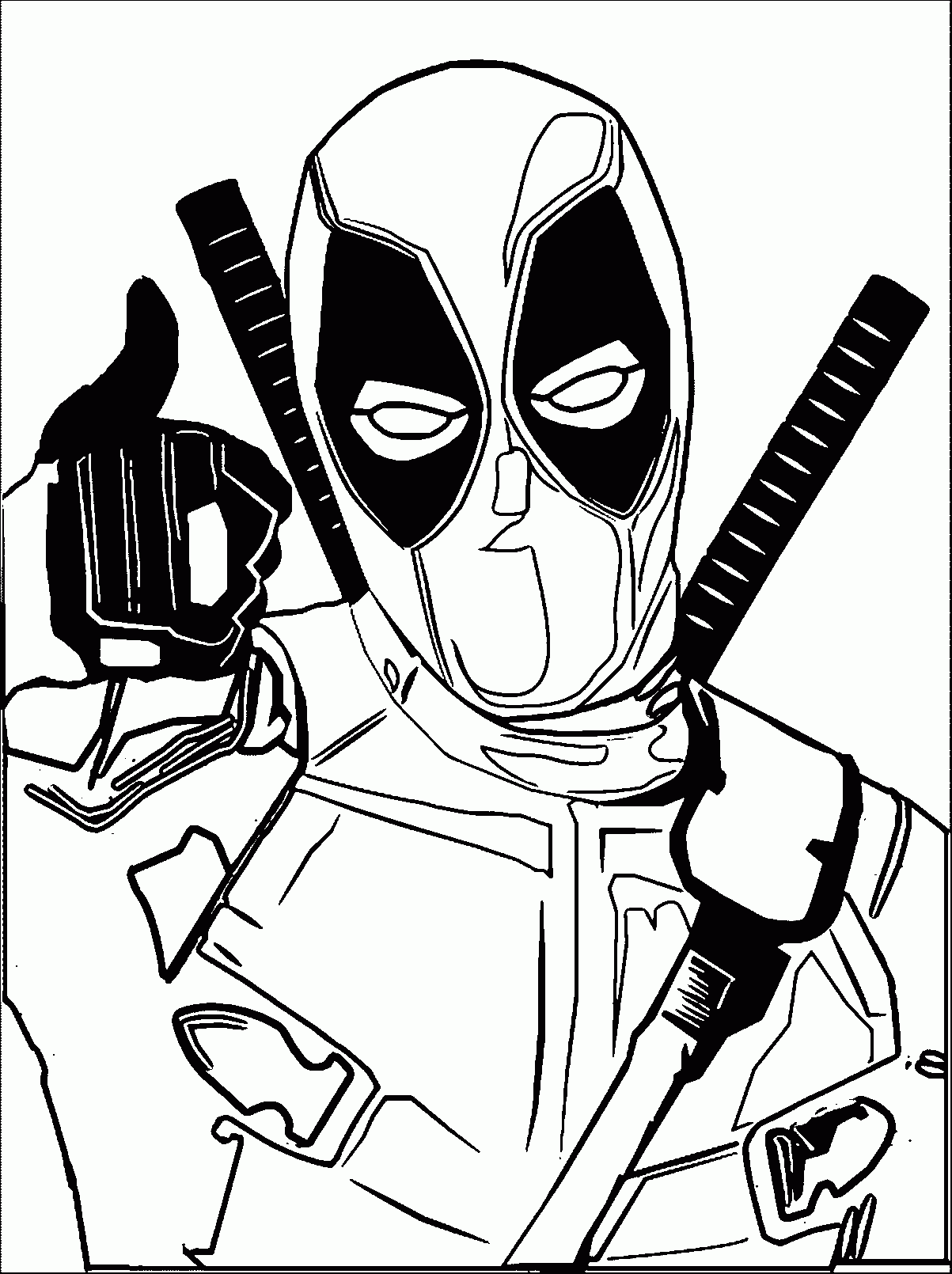 Deadpool Coloring Page Coloring Home