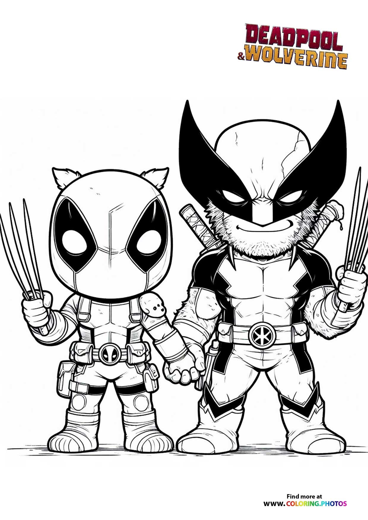 Deadpool And Wolverine Coloring Pages