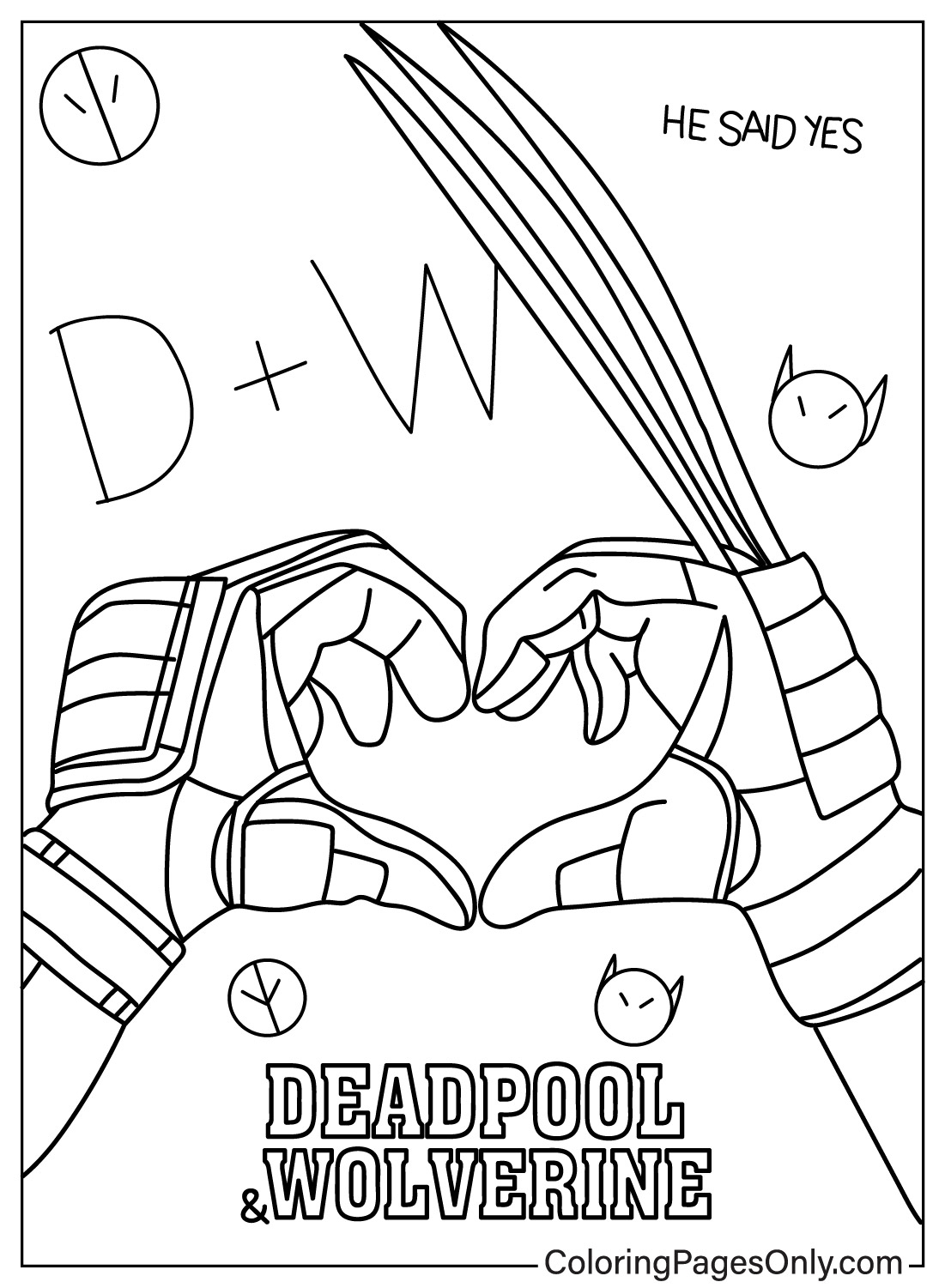 Deadpool Wolverine Poster Free Printable Coloring Pages