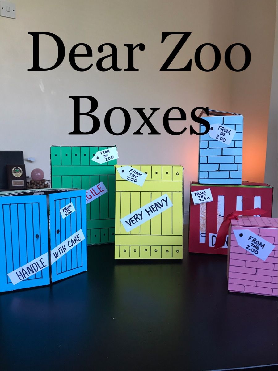 Dear Zoo Boxes Idea In 2023 Dear Zoo Zoo Preschool Zoo Activities