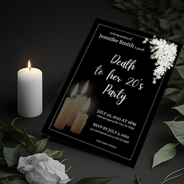 death to my 20s invitation template free