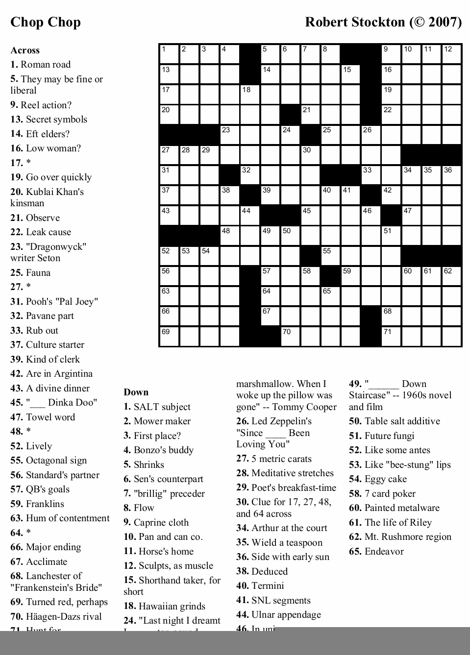 Dell Printable Crossword Puzzles Printable Crossword Puzzles
