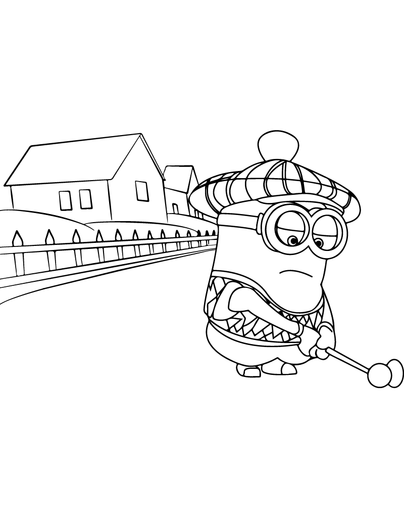 Despicable Me 4 Scenes Coloring Page