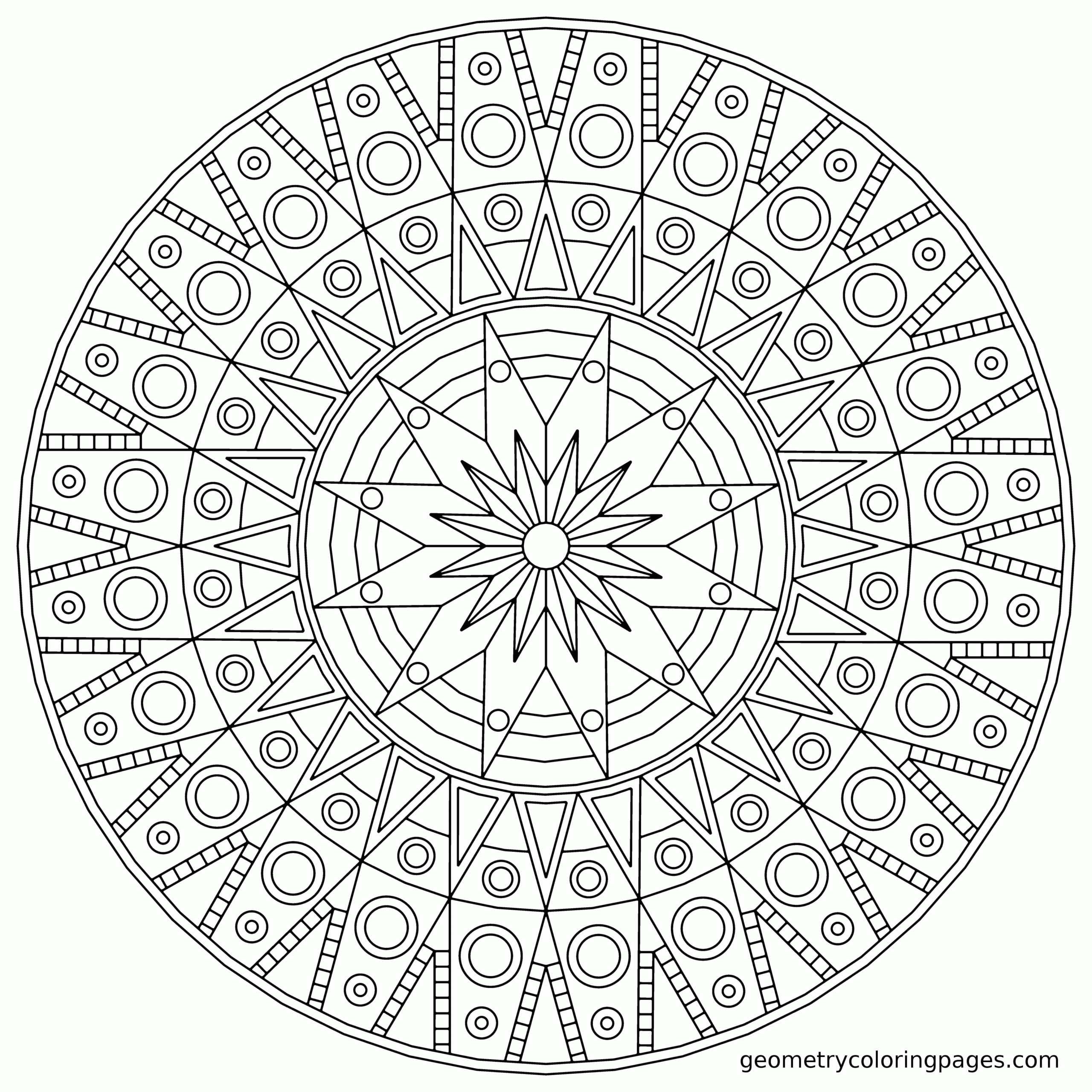 Difficult Mandala Coloring Pages Coloring Home