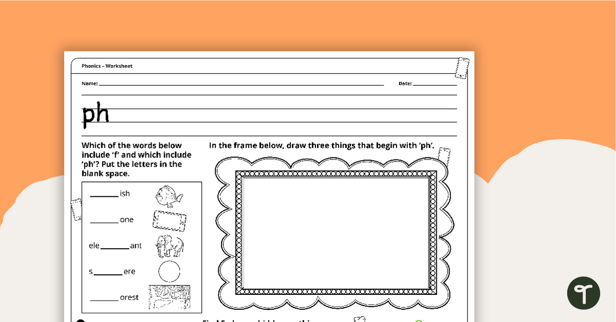 Digraph Worksheet Ph Teach Starter Worksheets Library