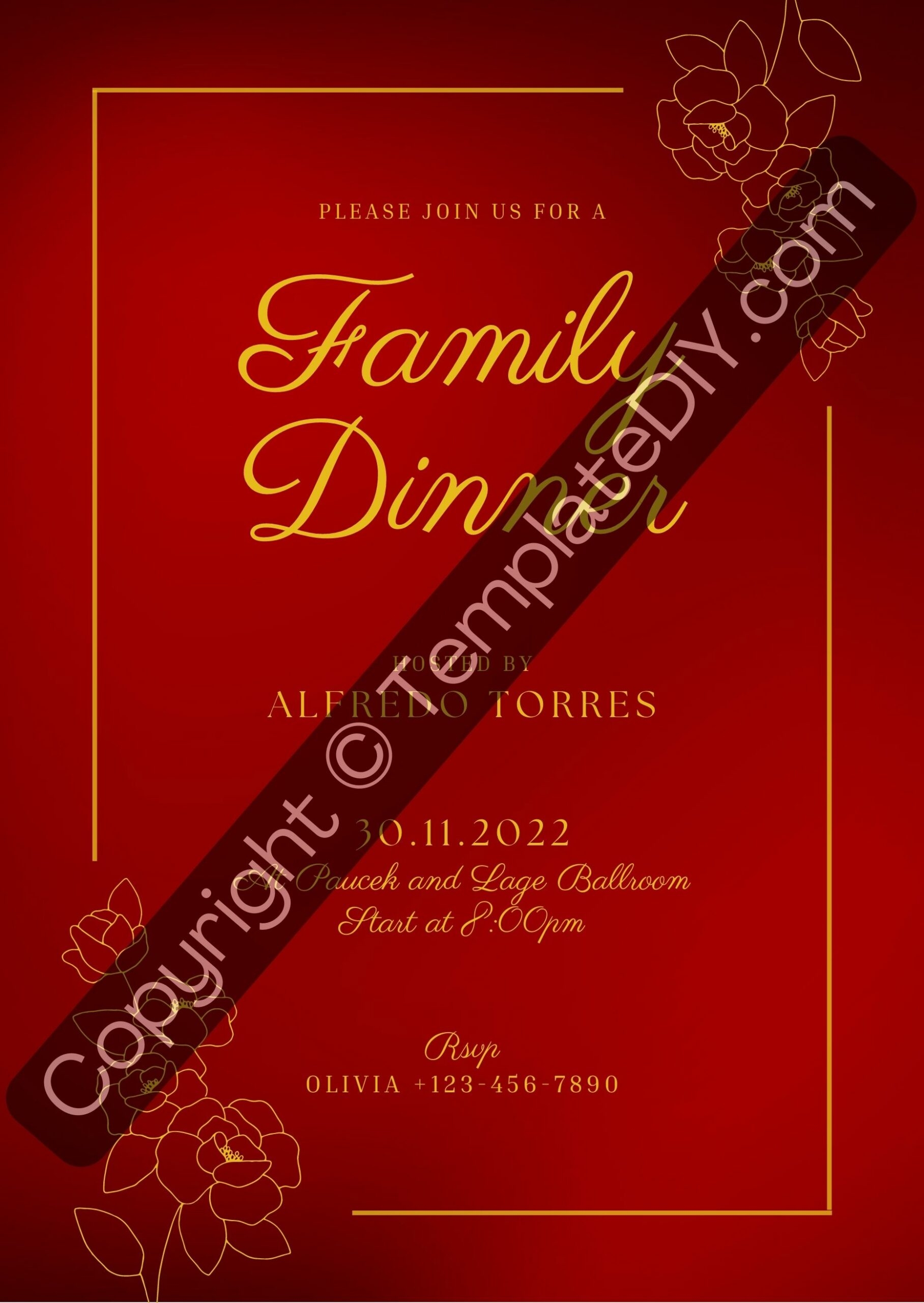 Dinner Invitation Template Printable In Pdf Word