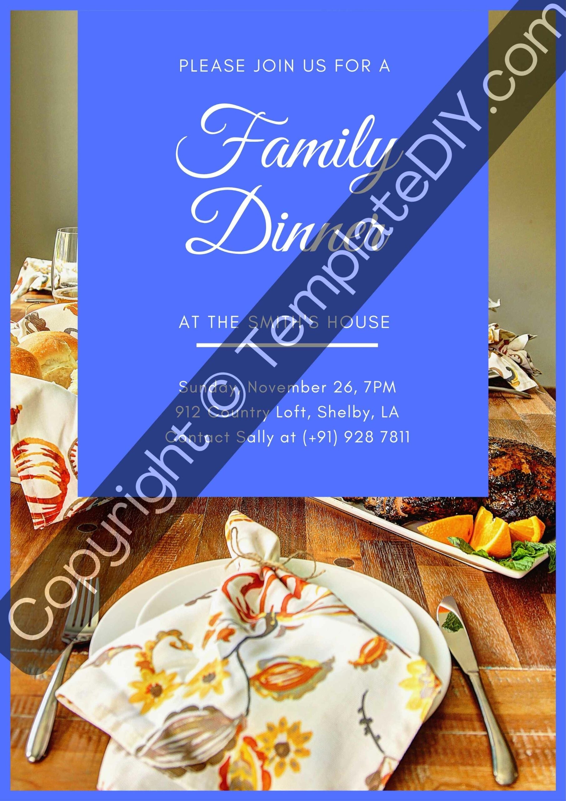Dinner Invitation Template Printable In Pdf Word