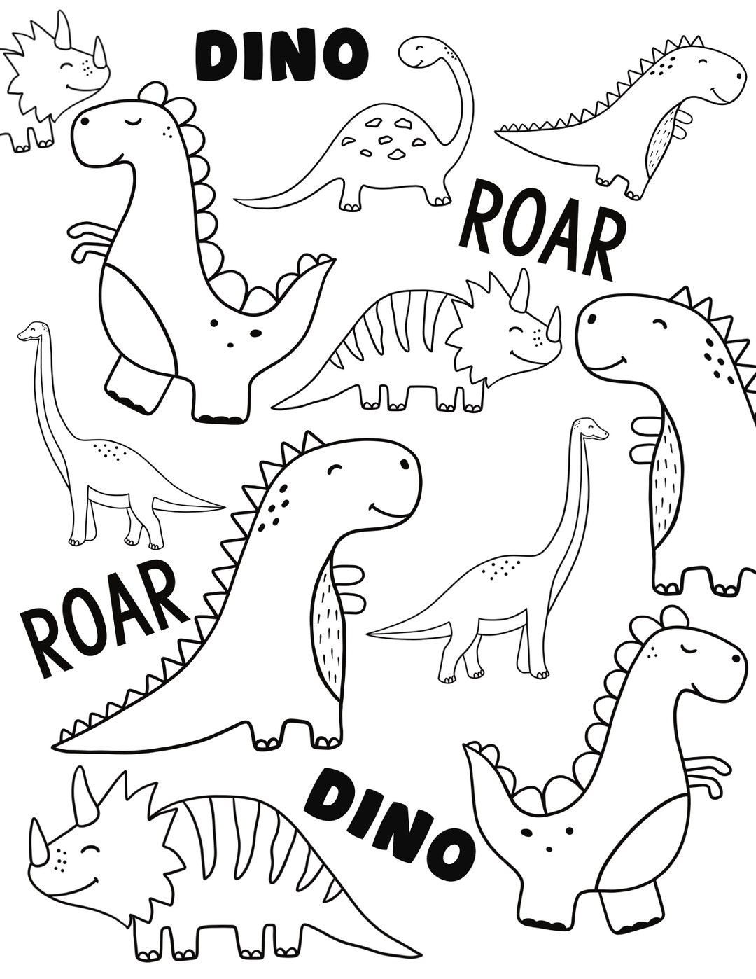 Dino Coloring Page Coloring Pages Kids Coloring Kids Crafts Kids 