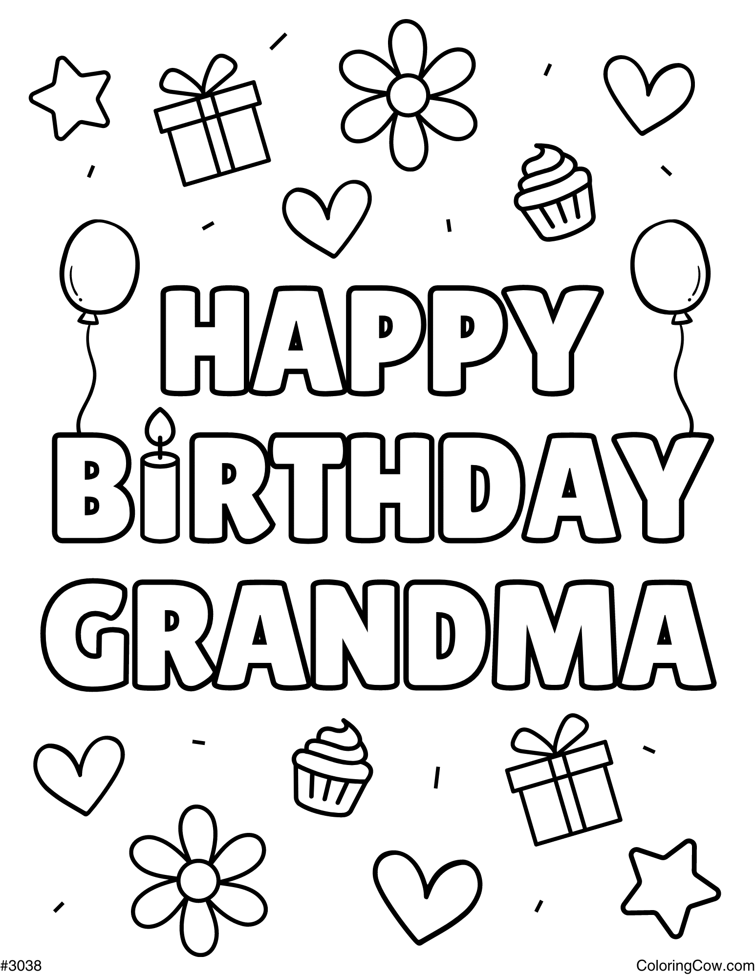 Dinosaur Birthday Coloring Page